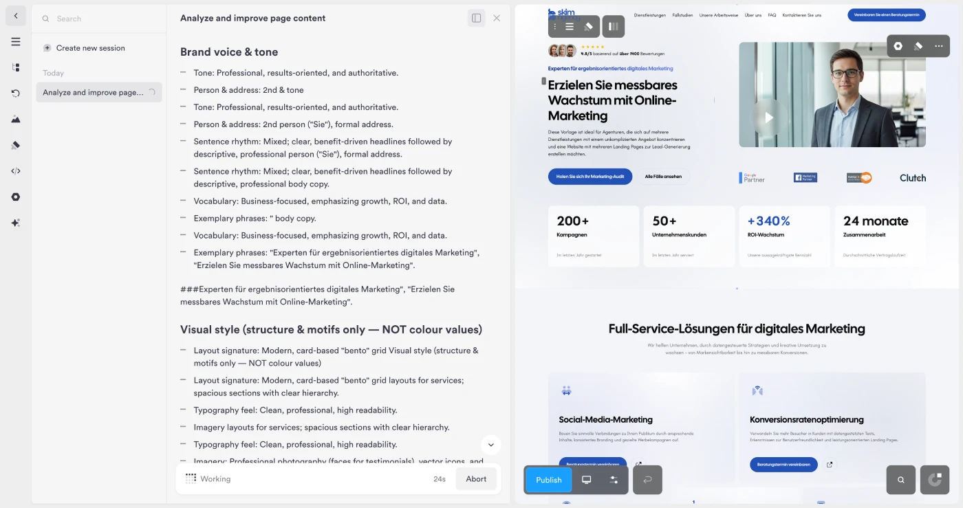 Onepage.io AI features