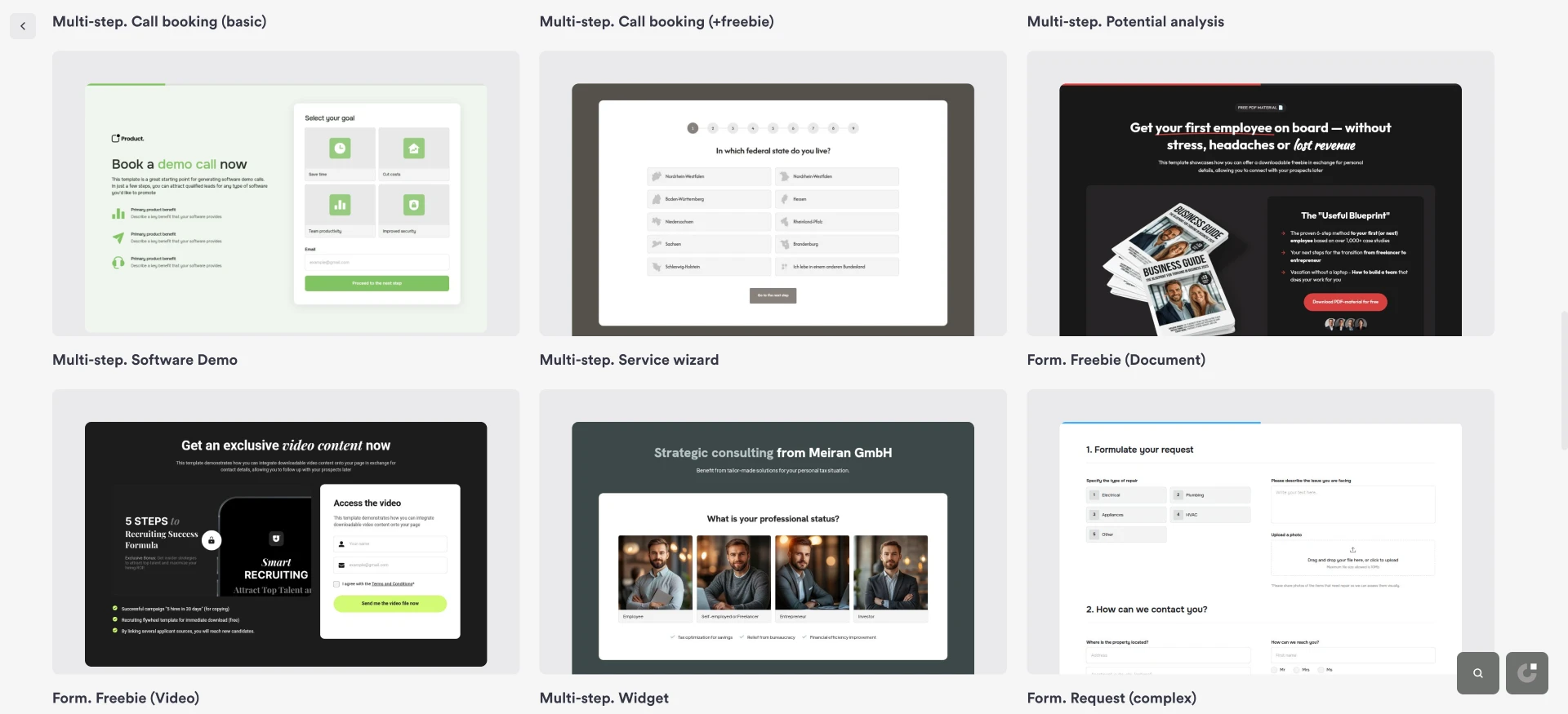 Onepage.io forms and funnels builder
