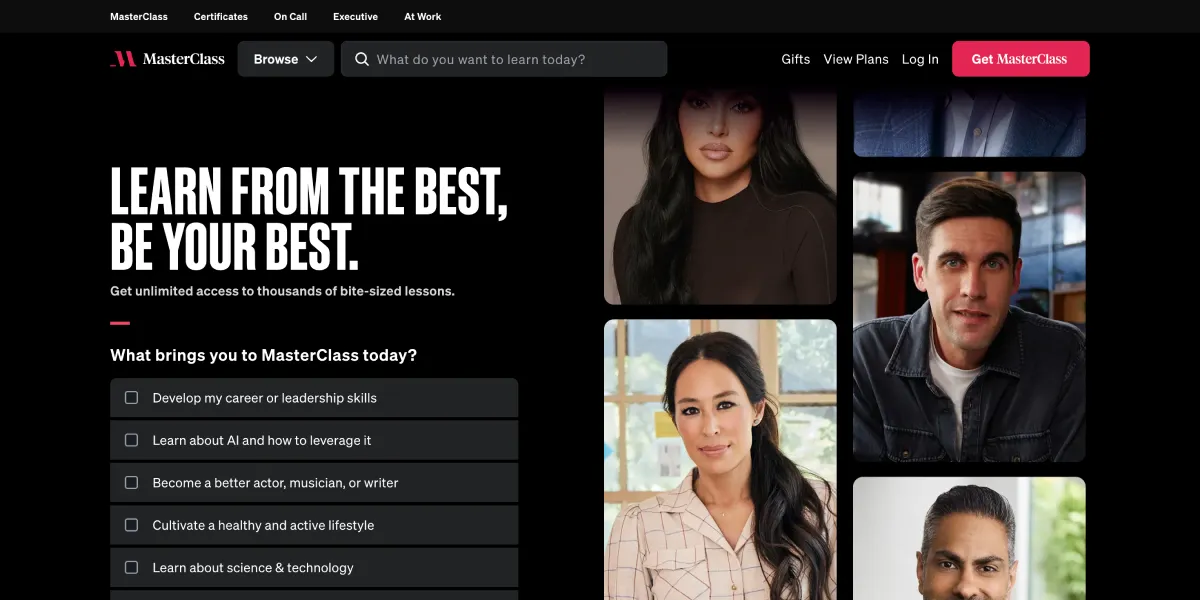 MasterClass Online Learning Platform
