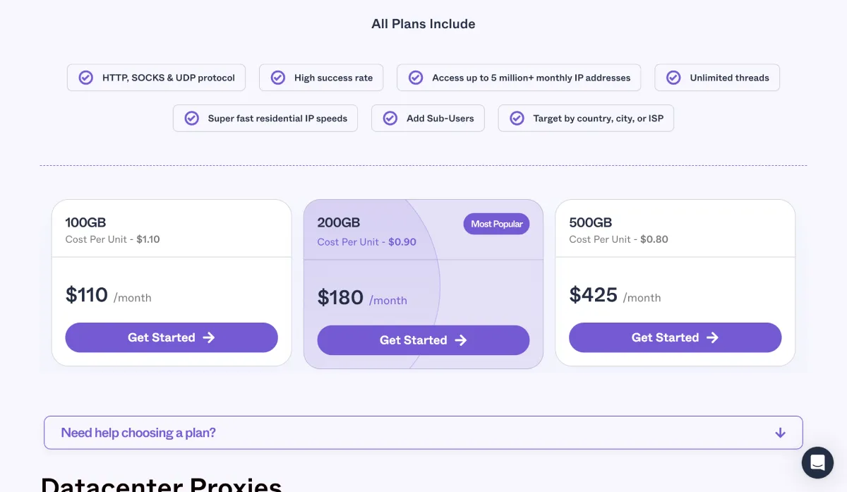 ProxyRack Residential Proxies Pricing