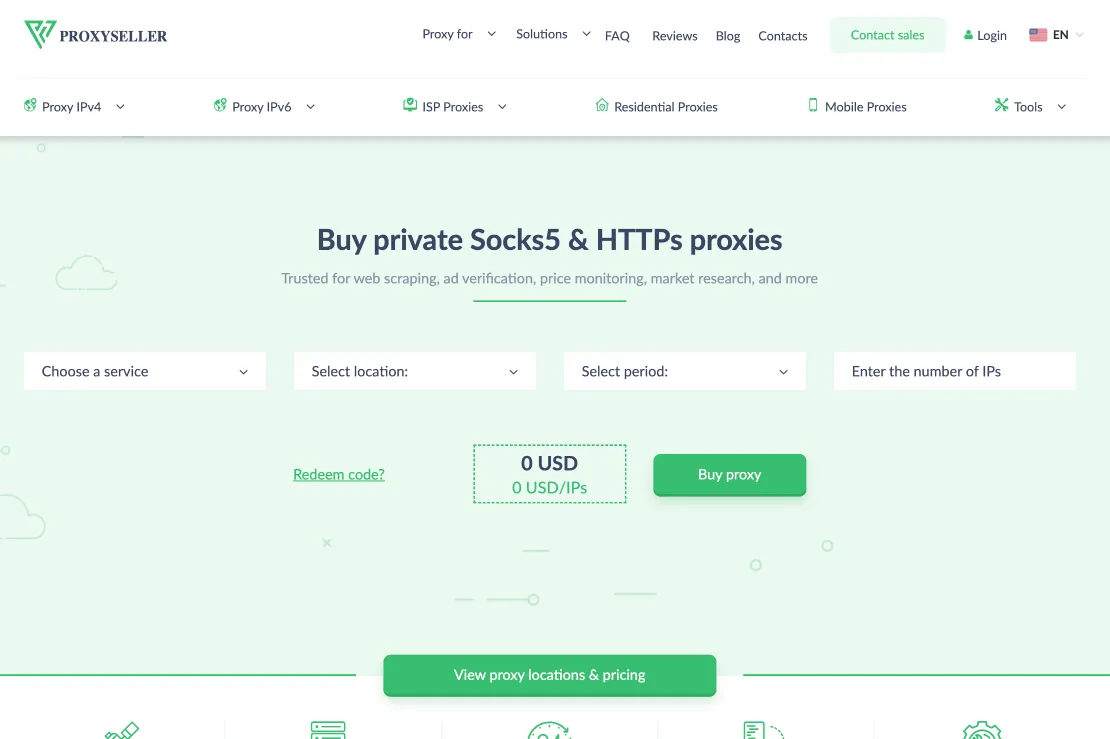 Proxy-seller Homepage