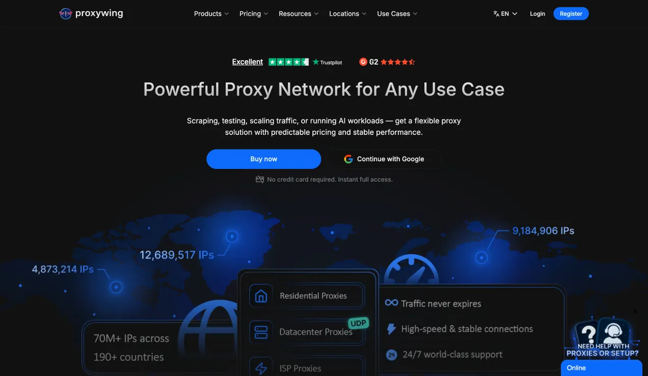 ProxyWing Homepage
