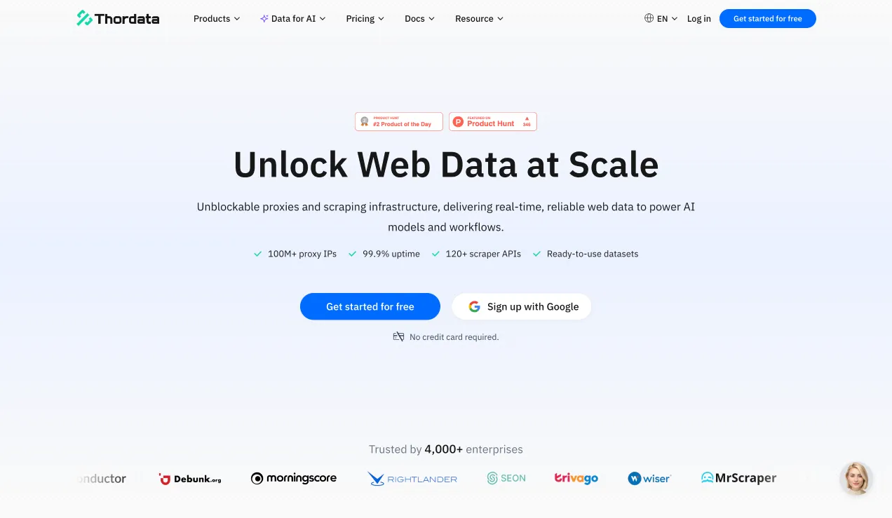 Thordata Homepage