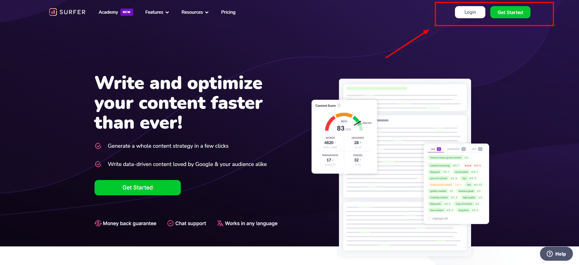 Surfer SEO Getting Started