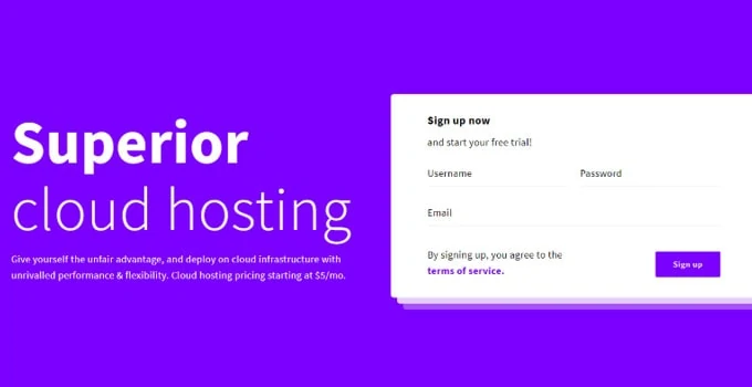 UpCloud Homepage