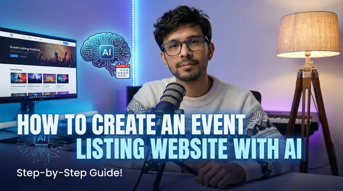 How to Create an Event Listing Website With AI in 2026
