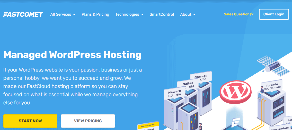 FastComet Homepage