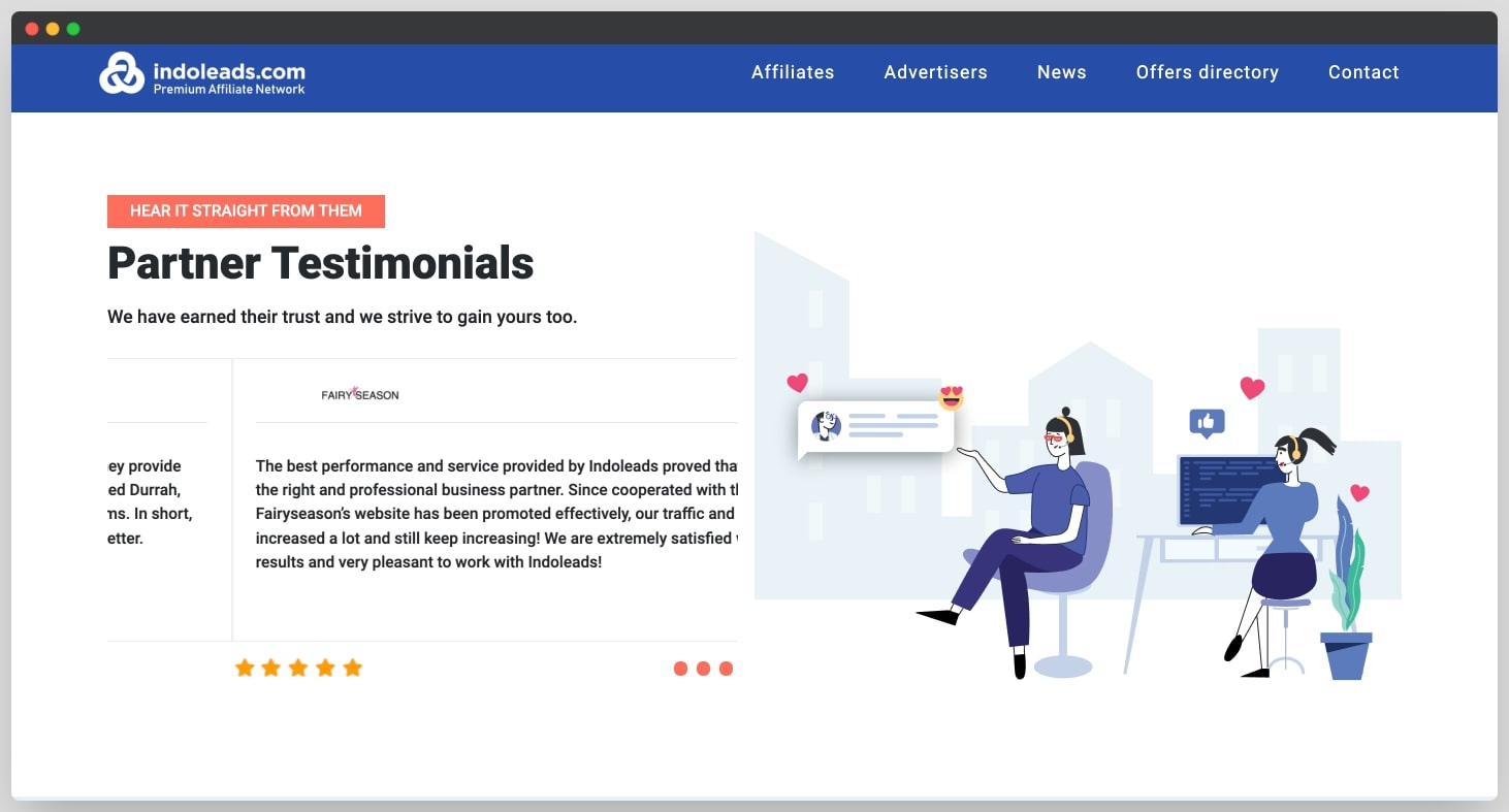 Indoleads affiliate network