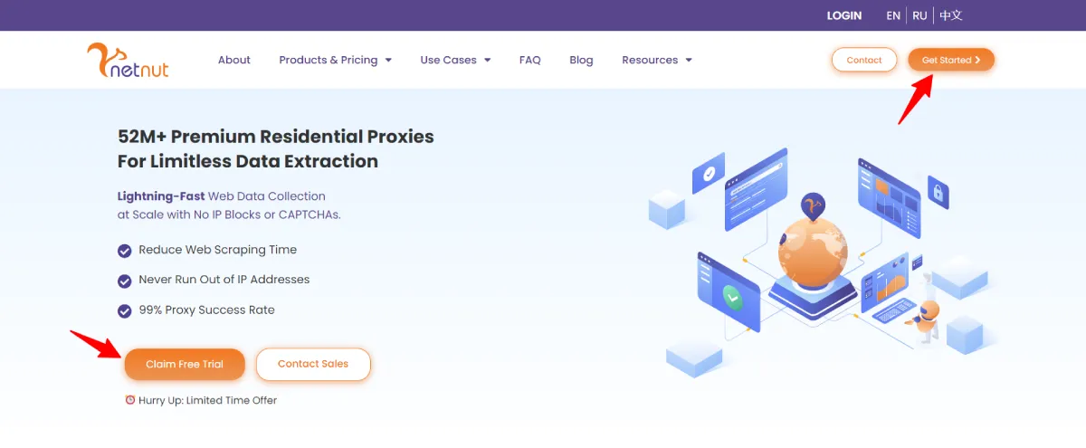 NetNut Homepage