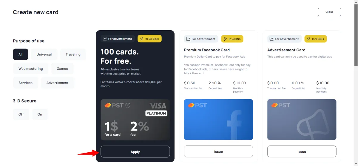 pst free card pst free card