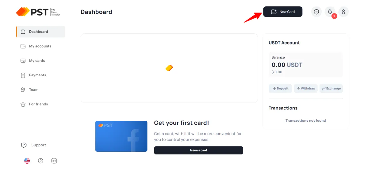 pstnet create new card pstnet create new card