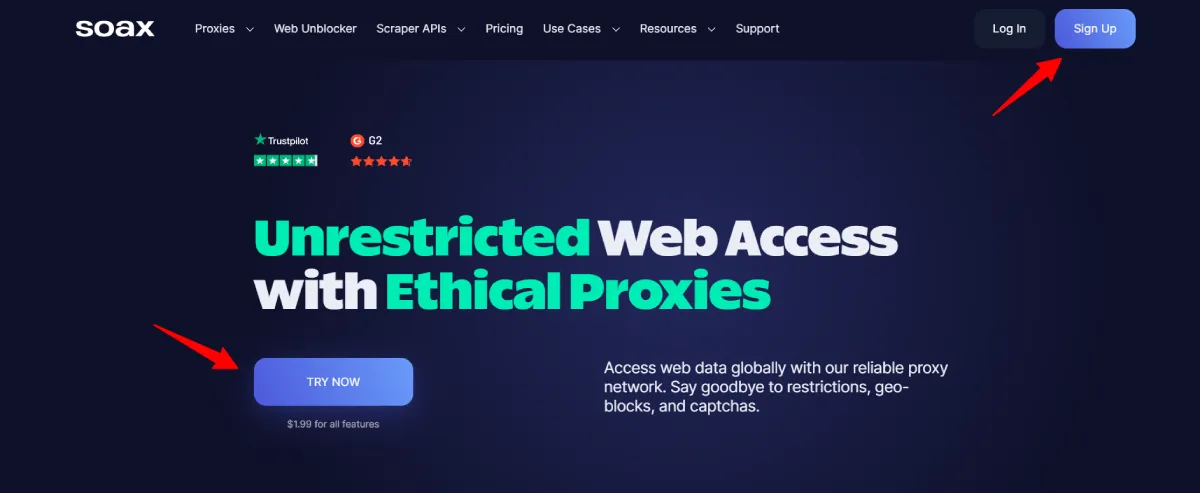 SOAX Homepage