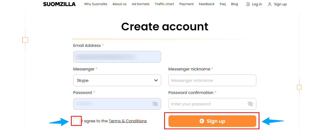 suomzilla create new account