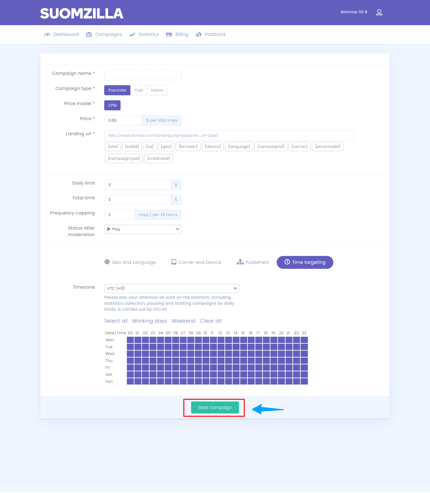 suomzilla start campaign